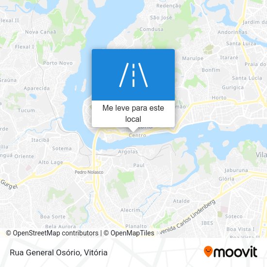 Rua General Osório mapa