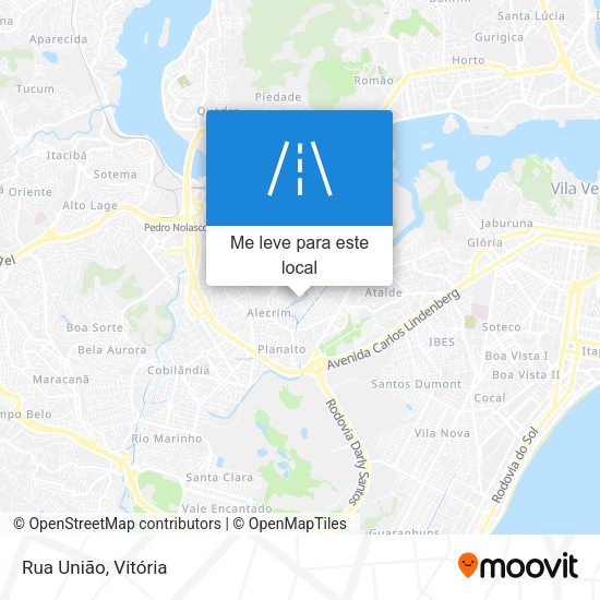 Rua União mapa