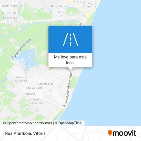 Rua Araribóia mapa