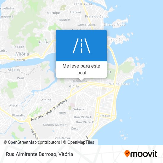 Rua Almirante Barroso mapa