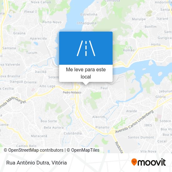 Rua Antônio Dutra mapa
