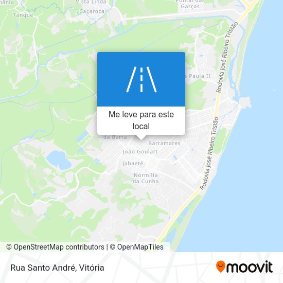 Rua Santo André mapa