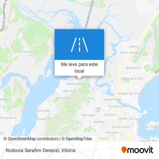 Rodovia Serafim Derenzi mapa