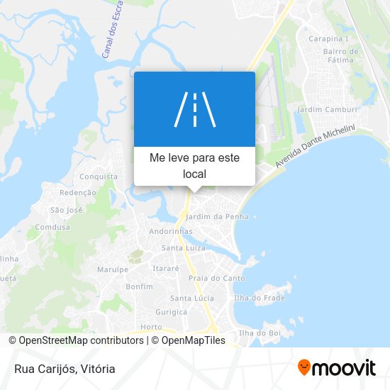 Rua Carijós mapa