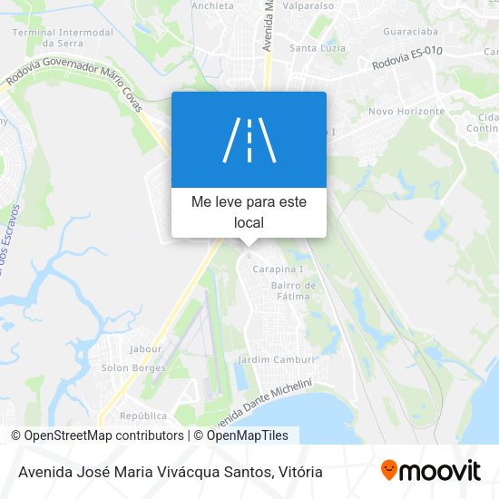 Avenida José Maria Vivácqua Santos mapa