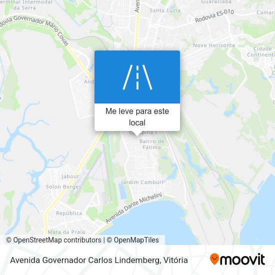 Avenida Governador Carlos Lindemberg mapa
