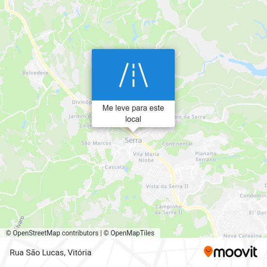 Rua São Lucas mapa