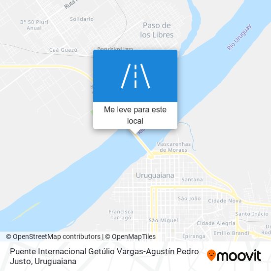 Puente Internacional Getúlio Vargas-Agustín Pedro Justo mapa