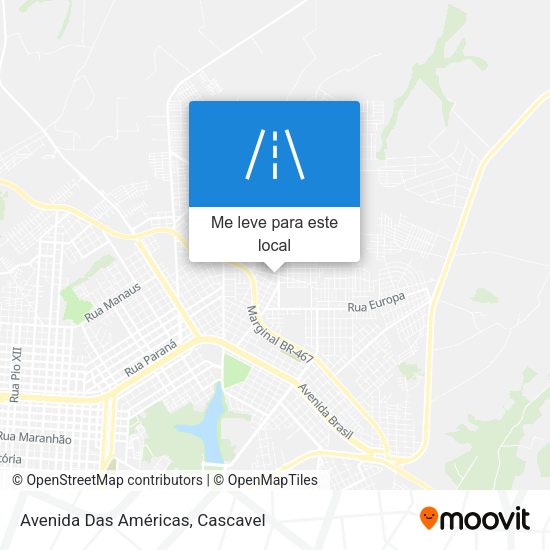 Avenida Das Américas mapa