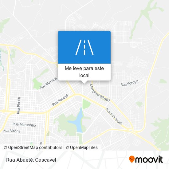 Rua Abaeté mapa