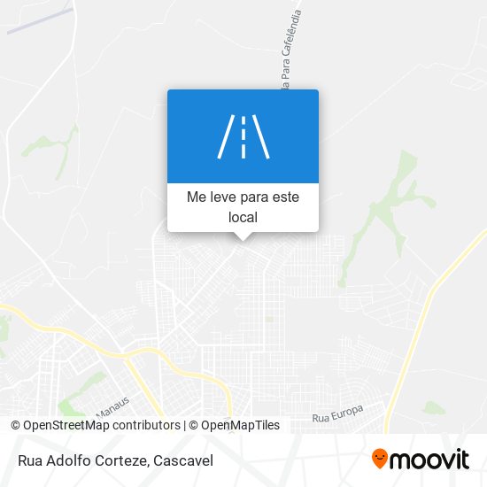 Rua Adolfo Corteze mapa