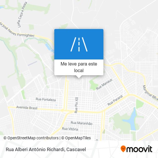 Rua Alberi Antônio Richardi mapa