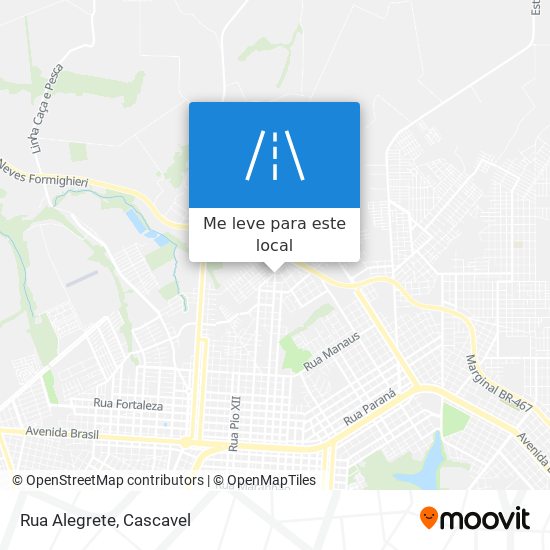 Rua Alegrete mapa