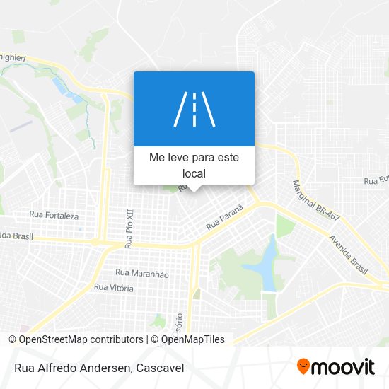 Rua Alfredo Andersen mapa