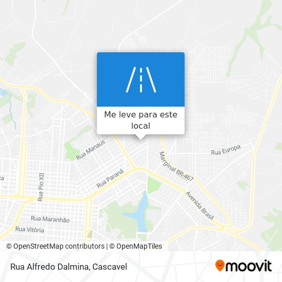 Rua Alfredo Dalmina mapa