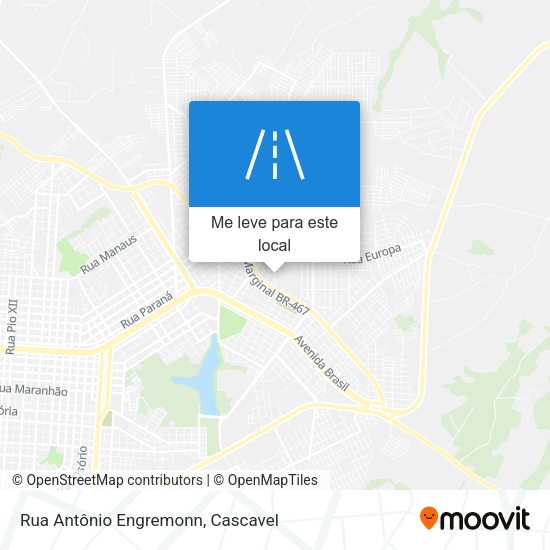 Rua Antônio Engremonn mapa