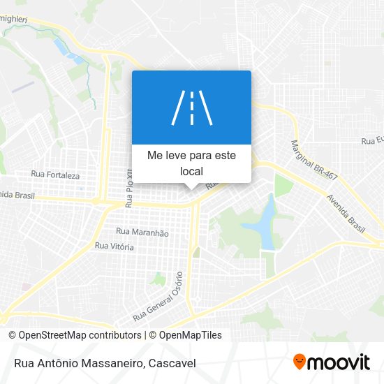 Rua Antônio Massaneiro mapa