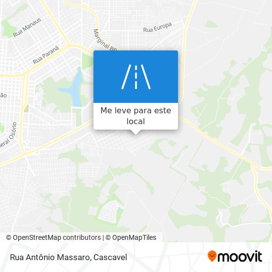 Rua Antônio Massaro mapa