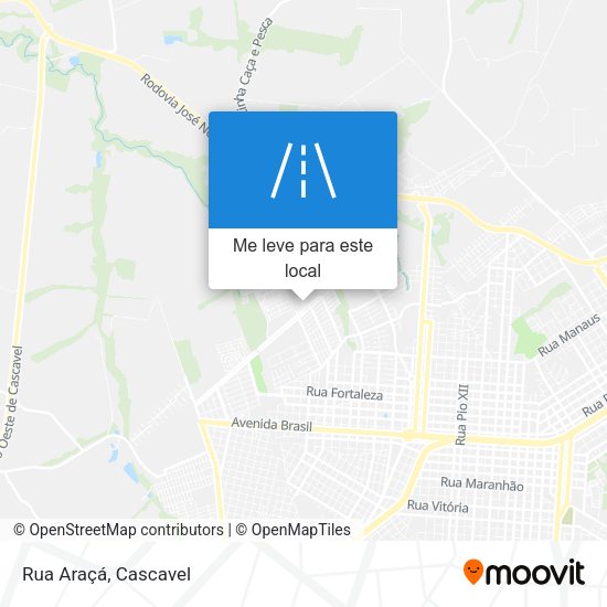 Rua Araçá mapa