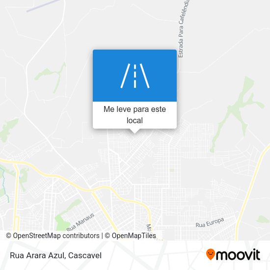 Rua Arara Azul mapa