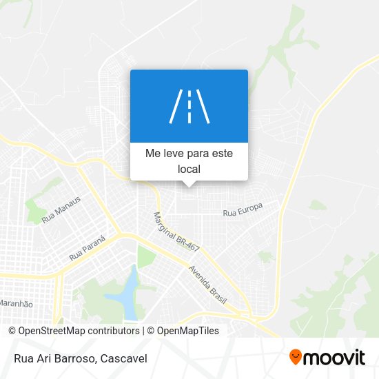 Rua Ari Barroso mapa