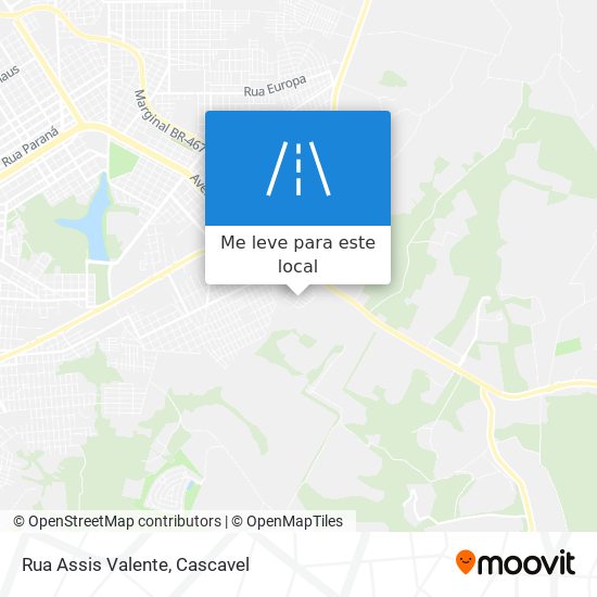 Rua Assis Valente mapa