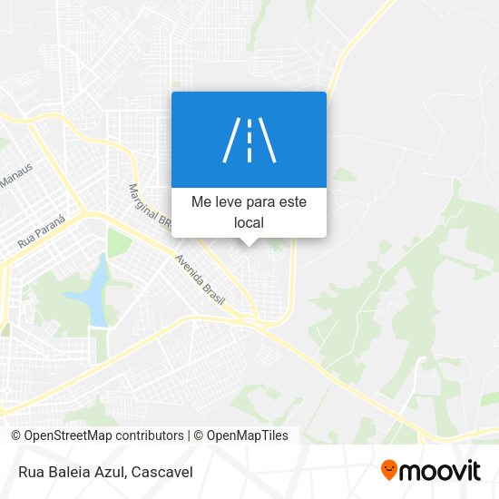 Rua Baleia Azul mapa