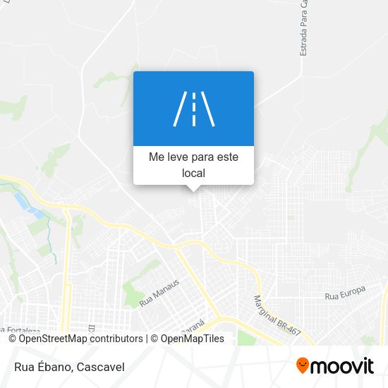 Rua Ébano mapa