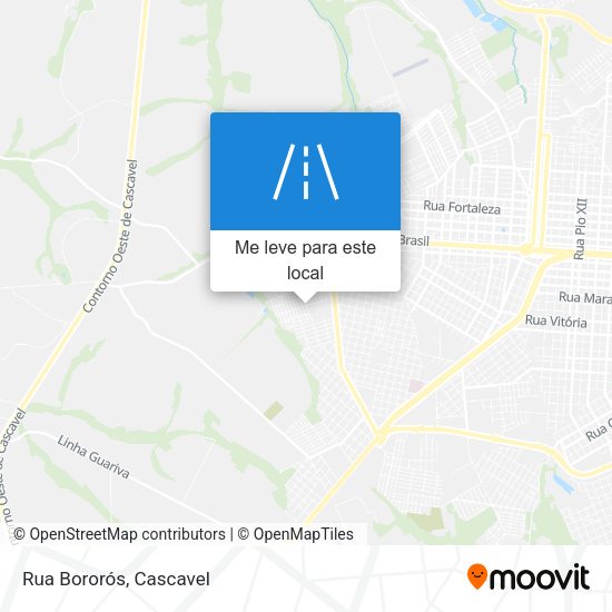 Rua Bororós mapa