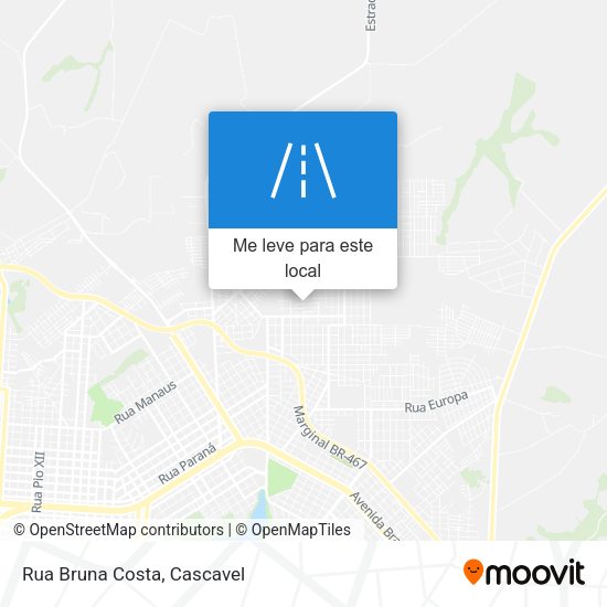 Rua Bruna Costa mapa
