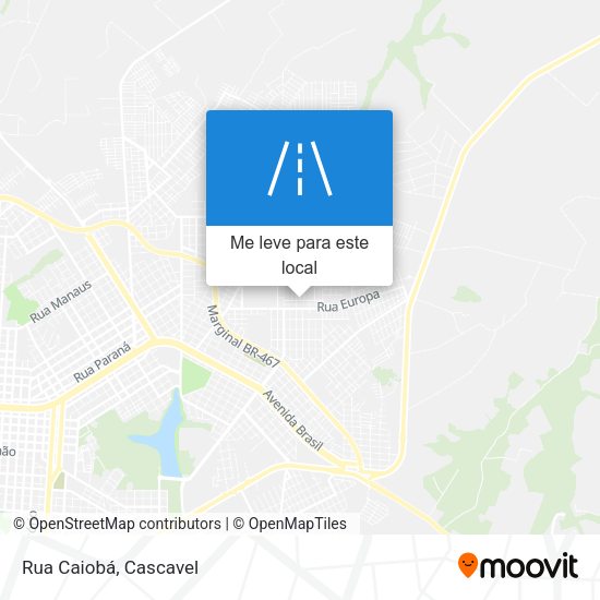 Rua Caiobá mapa