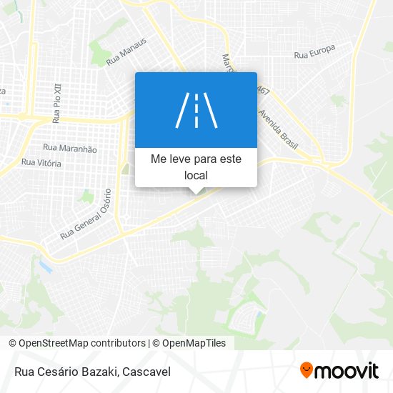 Rua Cesário Bazaki mapa