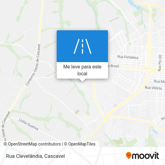 Rua Clevelândia mapa