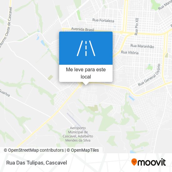 Rua Das Tulipas mapa