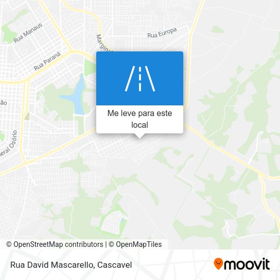 Rua David Mascarello mapa