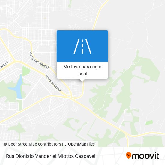 Rua Dionísio Vanderlei Miotto mapa