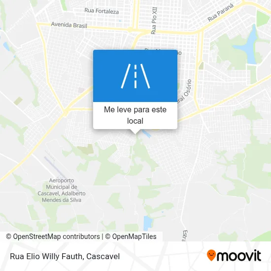 Rua Elio Willy Fauth mapa