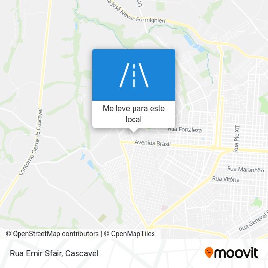 Rua Emir Sfair mapa