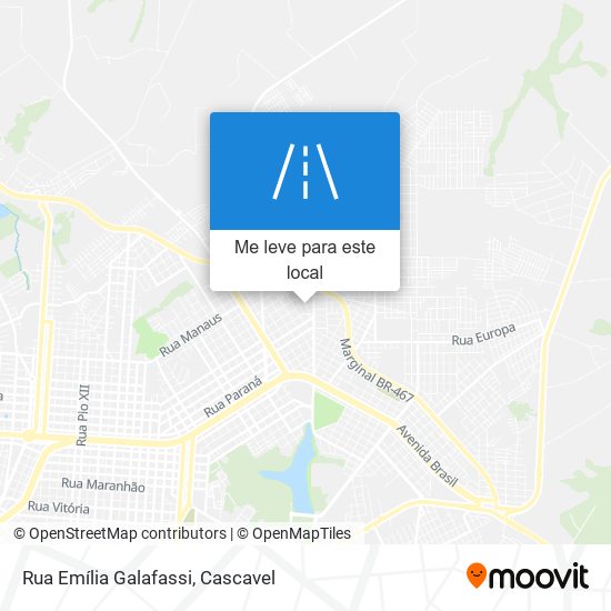 Rua Emília Galafassi mapa