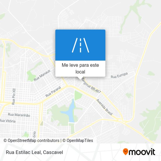Rua Estilac Leal mapa