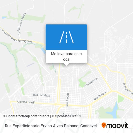 Rua Expedicionário Ervino Alves Palhano mapa