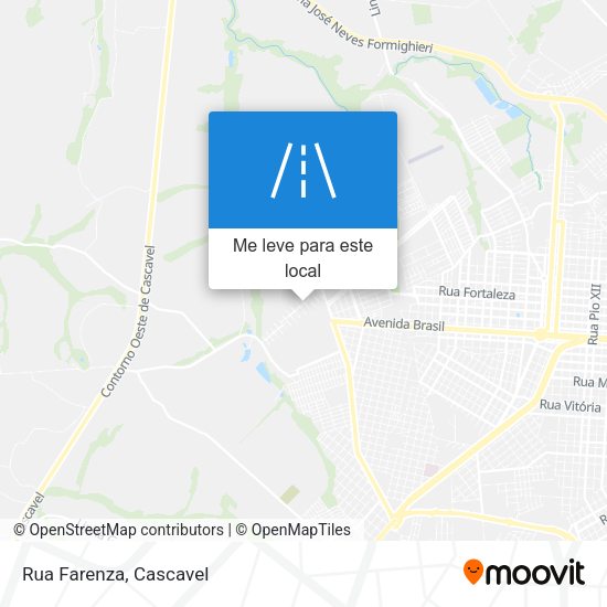 Rua Farenza mapa