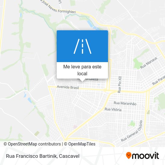 Rua Francisco Bartinik mapa