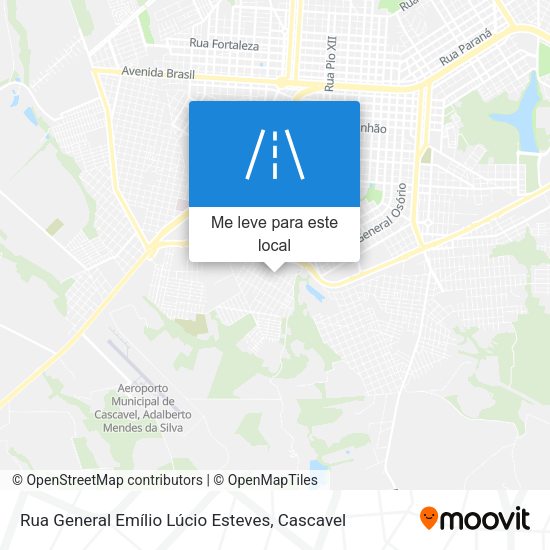 Rua General Emílio Lúcio Esteves mapa