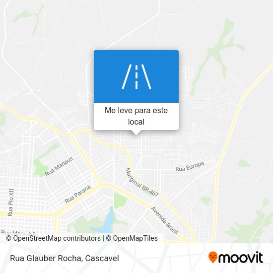 Rua Glauber Rocha mapa