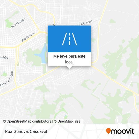 Rua Gênova mapa