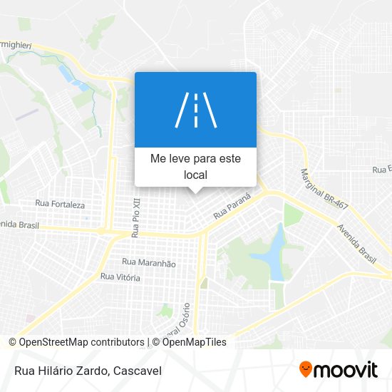 Rua Hilário Zardo mapa