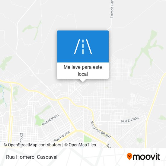 Rua Homero mapa