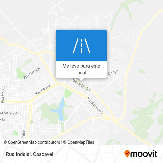 Rua Indaial mapa