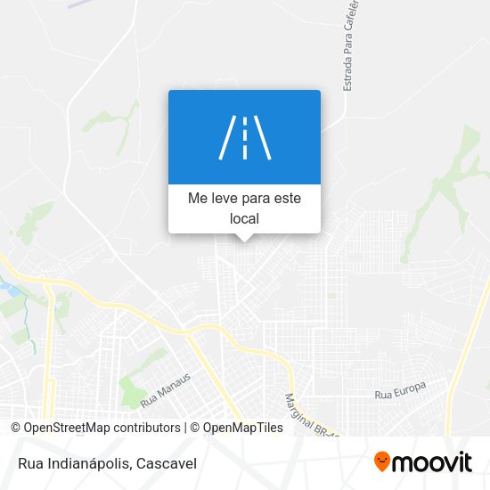 Rua Indianápolis mapa